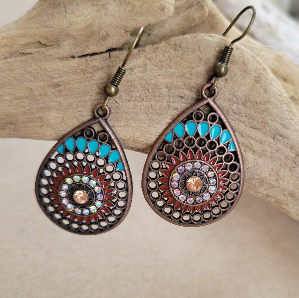 Rustic Bohemian Charm Earrings - Picture 4 of 6